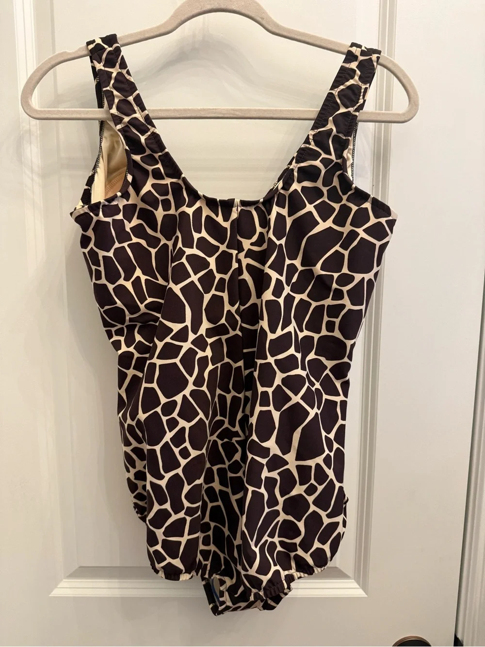 Miraclesuit Oceanus One Piece Swimsuit In Giraffe Brown 18W New